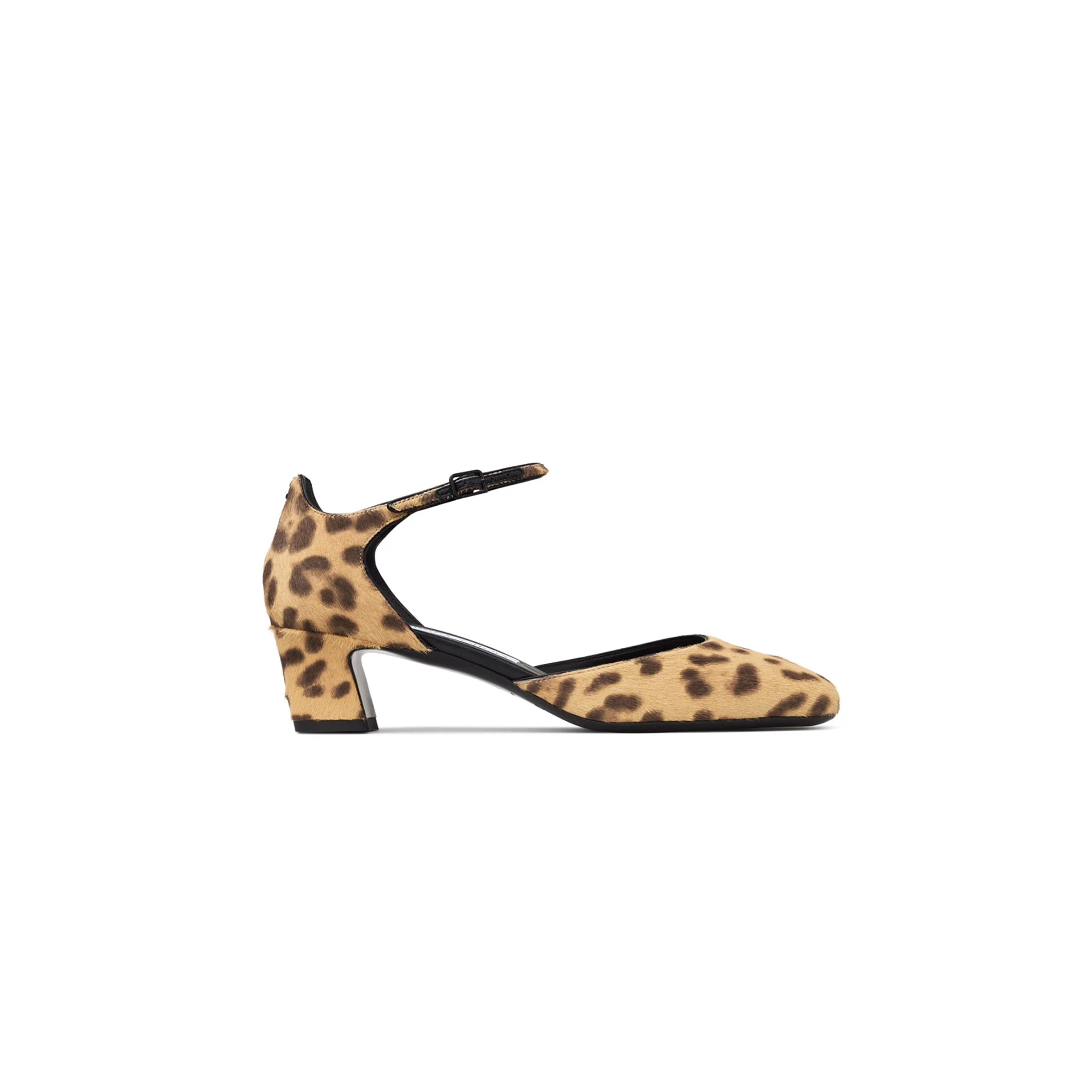 JIMMY CHOO PIXIE BLOCK HEEL 45 NATURAL LEOPARD PRINT PONY PUMPS PIXIEBH45LOP